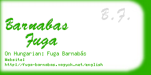 barnabas fuga business card